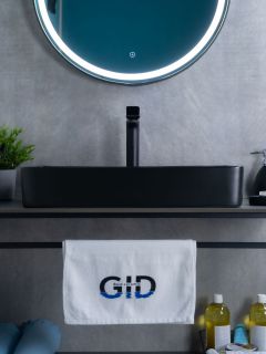 Раковина Gid Bm9396 53344 накладная черная матовая 60x34x11